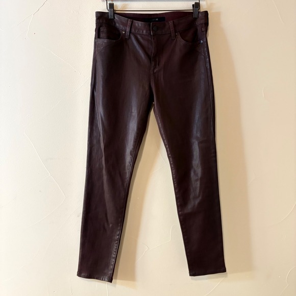 Joe's Jeans Pants - Joes Jeans Womens 30‎ Burgundy Coated Skinny Pants